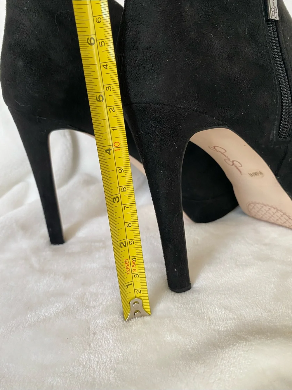 Jessica Simpson Black Suede Platform  Ankle Booties